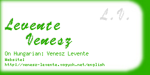 levente venesz business card